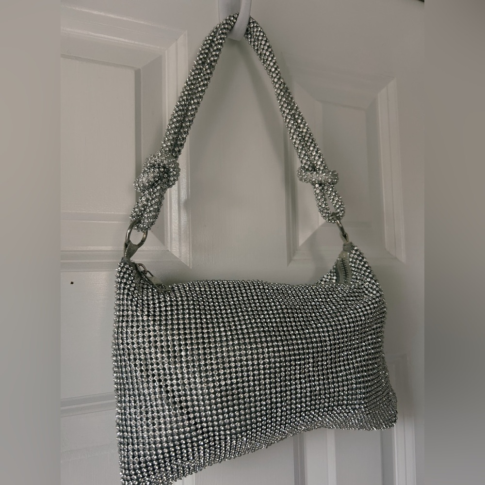 Silver Rhinestone Women Bag